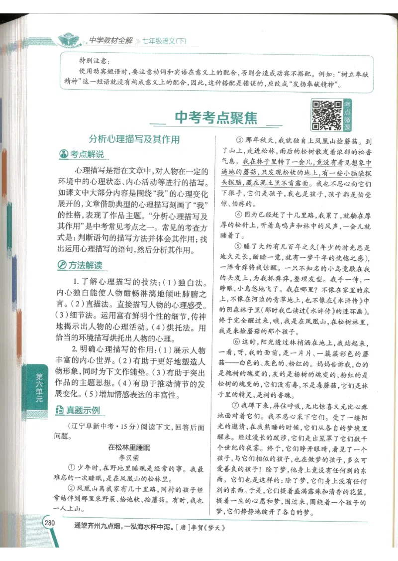 2025版《初中教材全解》语文七下_新人教版七下语文学习资料包_13.配套教辅练习