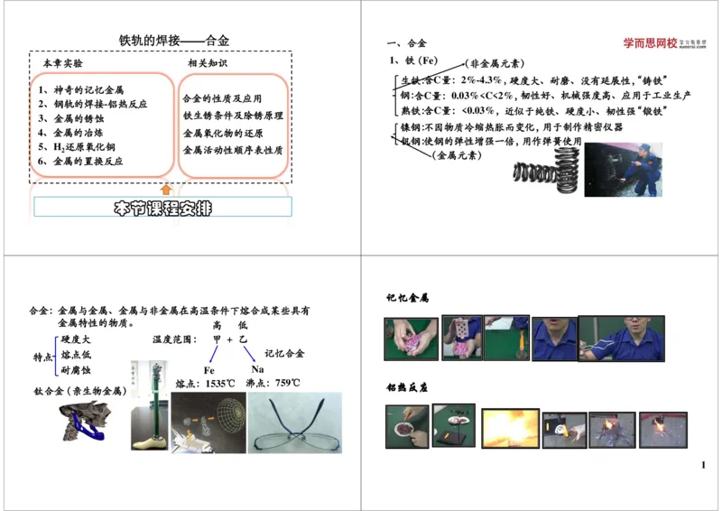 铁轨的焊接&mdash;&mdash;合金_初中化学_01.人教版初中化学_04.初中化学实验视频_课外化学实验兴趣_第10讲铁轨的焊接&mdash;&mdash;合金