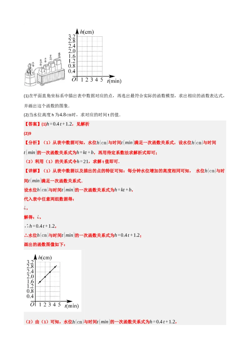 专题11一次函数的应用（解析版）_中考数学一轮复习word_解析版