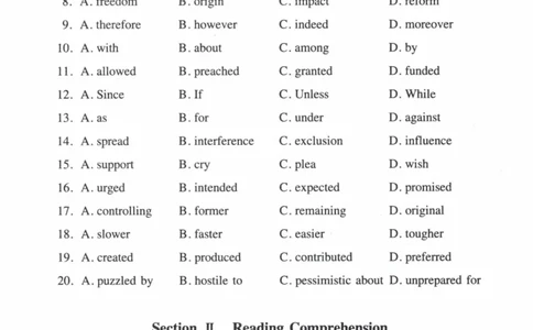 2007年真题及答案速查_41考研英语一二历年真题解析_英语一_真题册+答案速查