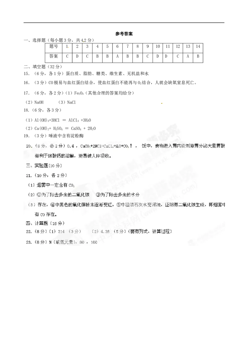 （人教版）九年级下册：第12单元测试题及答案2_初中化学_01.人教版初中化学_01.初中化学课件PPT--教案--试题_初中化学18年试卷_人教版九年级化学下册2018