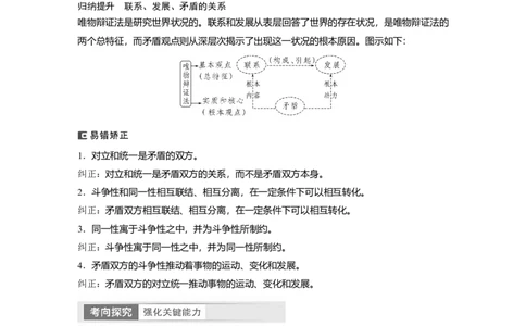 2024年高考政治一轮复习（部编版）必修4　第20课　课时3　矛盾是事物发展的源泉和动力_8.2025政治总复习_2024年新高考资料_1.2024一轮复习_2024年高考政治一轮复习讲义（部编版）