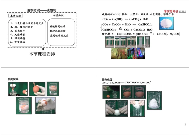 溶洞奇观&mdash;&mdash;碳酸钙_初中化学_01.人教版初中化学_04.初中化学实验视频_课外化学实验兴趣_第16讲溶洞奇观&mdash;&mdash;碳酸钙