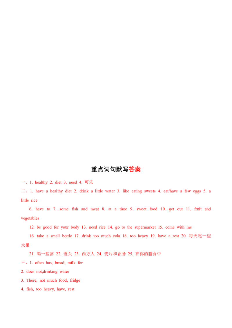 Unit3必背知识（知识清单）-（译林版三起）_单元知识专项_2024版