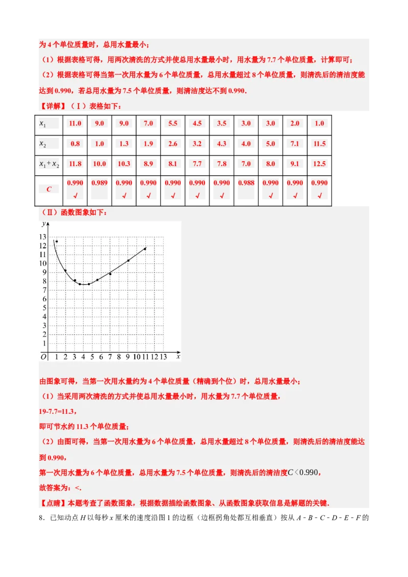 专题09函数与平面直角坐标系（解析版）_中考数学一轮复习word_解析版