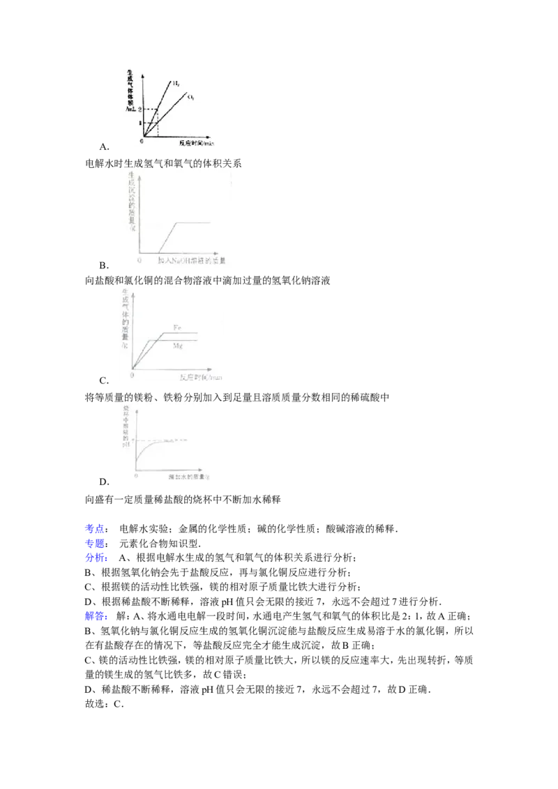 甘肃省天水市2016年中考化学试题（word版，含解析）_初中化学_01.人教版初中化学_01.初中化学课件PPT--教案--试题_初中化学18年试卷_人教版九年级化学下册2018