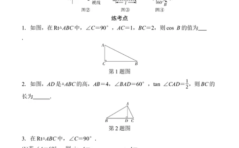 2025年中考数学总复习23微专题锐角三角函数及其应用学案（含答案）_02中考总复习（2026版更新中）_02-数学-中考总复习_2025中考复习资料