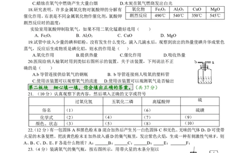 单元检测（2）_初中化学_01.人教版初中化学_01.初中化学课件PPT--教案--试题_初中化学18年试卷_人教版九年级化学上册2018_九年化学（人教版上册）练习册人(全单元期中期末)