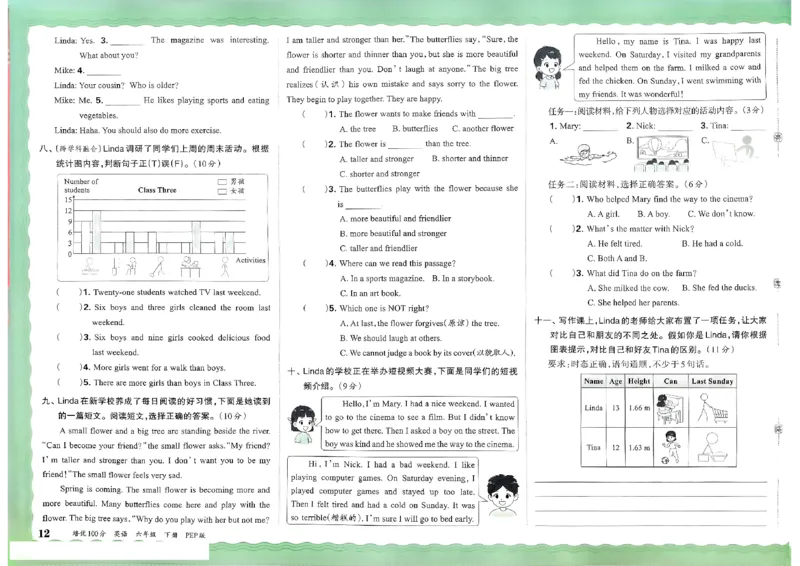 2025春王朝霞培优100分英语人教版六年级下册_26春四年级上下册人教版_四上英语合集人教版PEP英语四年级上册新教材（教学视频+课件+动画+音频+练习+教案）_17练习资料