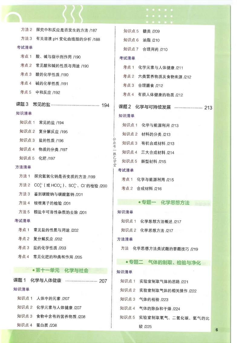 2025版53初中知识清单化学_初中全科《53初中知识清单》2025版