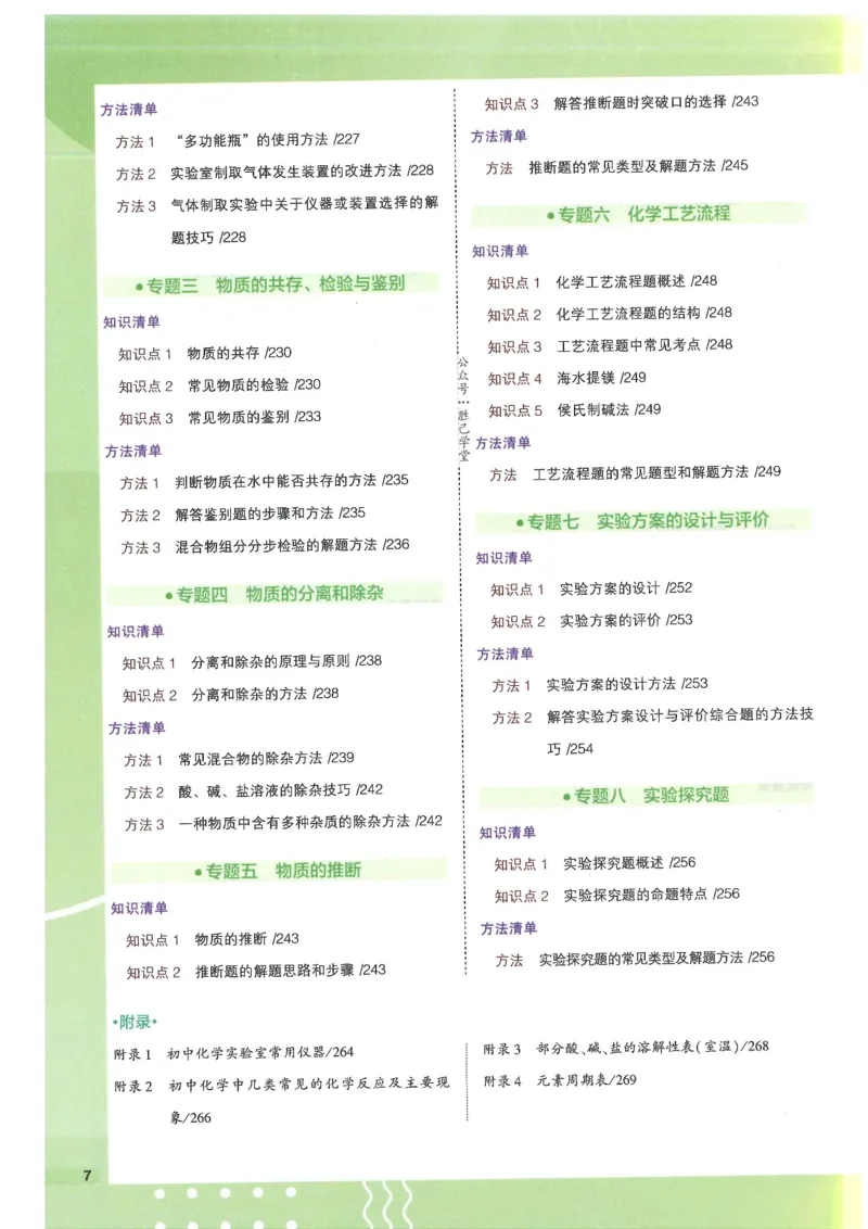 2025版53初中知识清单化学_初中全科《53初中知识清单》2025版