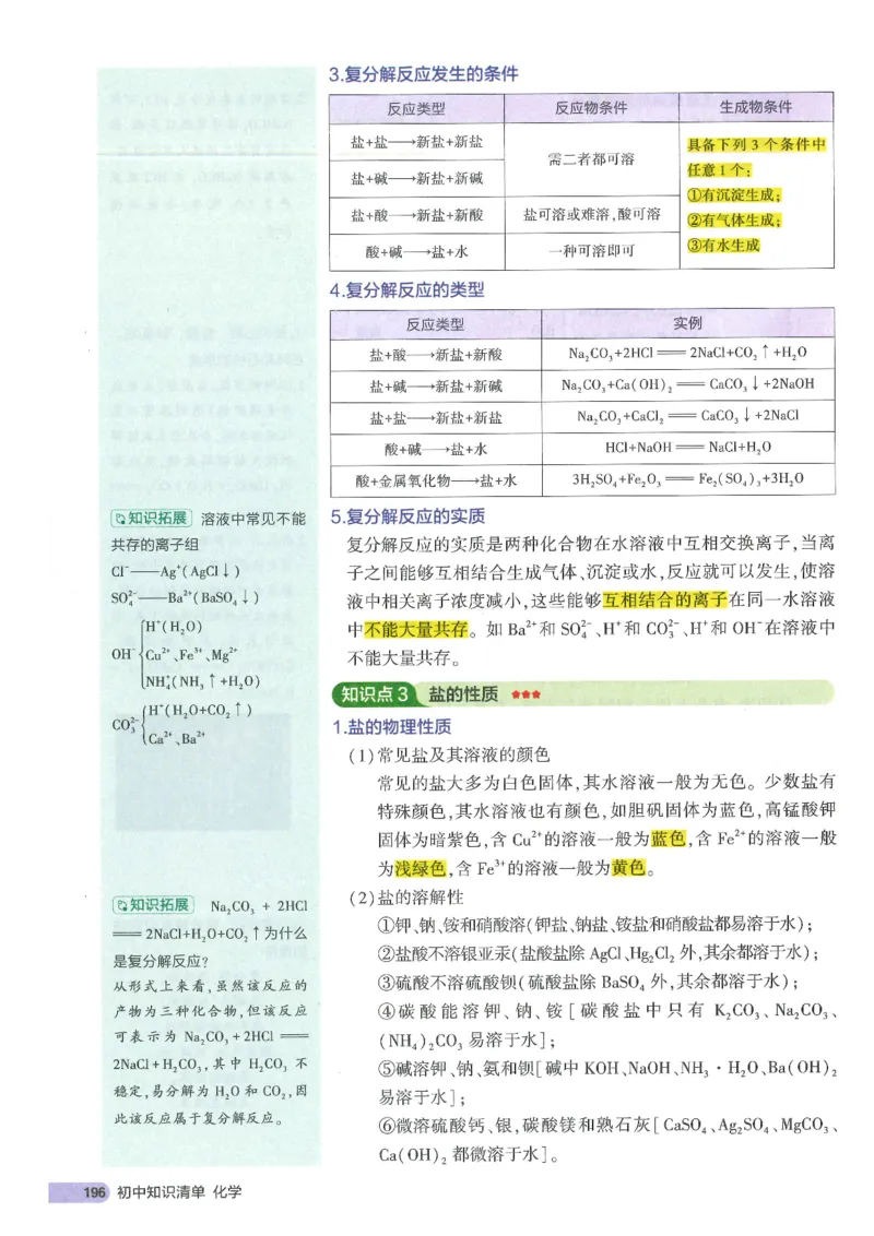 2025版53初中知识清单化学_初中全科《53初中知识清单》2025版