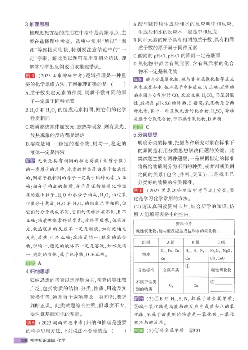 2025版53初中知识清单化学_初中全科《53初中知识清单》2025版