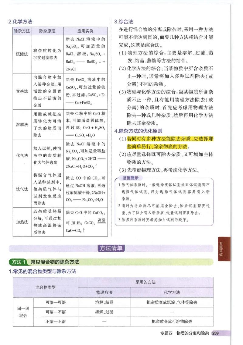 2025版53初中知识清单化学_初中全科《53初中知识清单》2025版