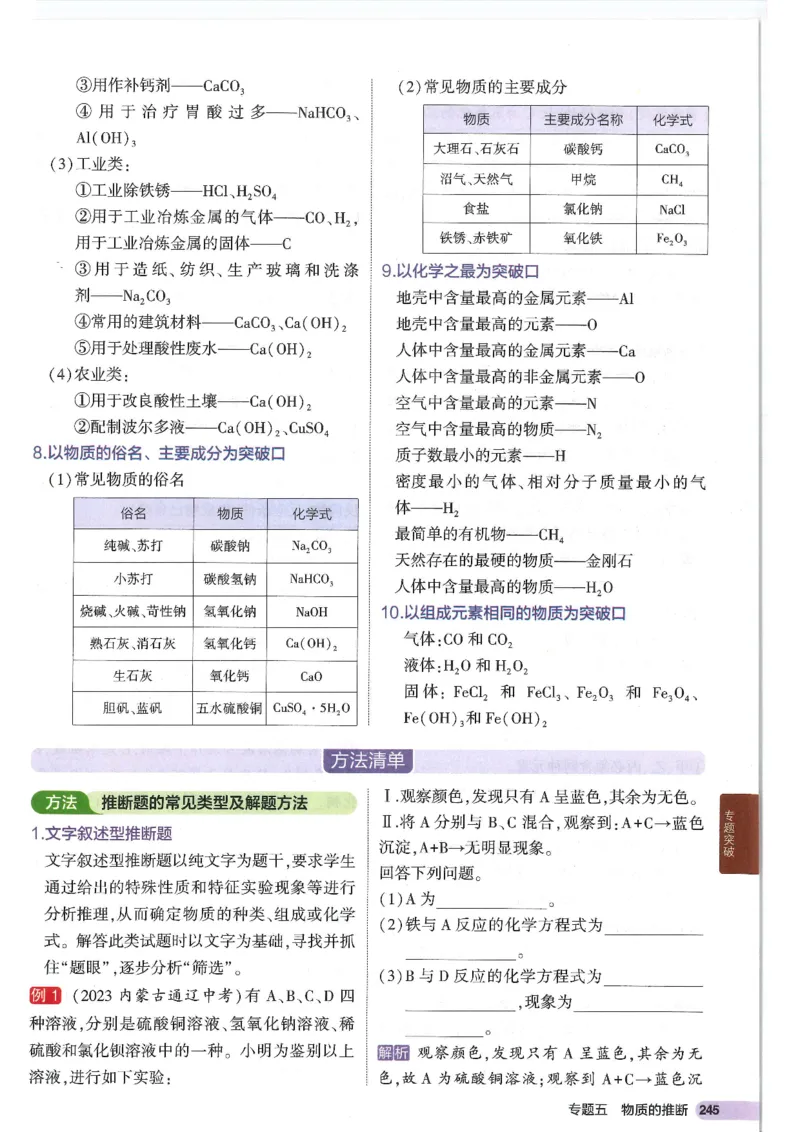 2025版53初中知识清单化学_初中全科《53初中知识清单》2025版