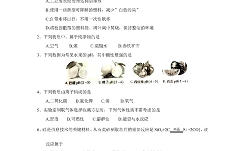 山东省泰安市2018年中考化学试题（word版，含答案）_初中化学_01.人教版初中化学_06.初中化学中考真题