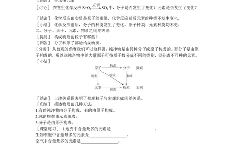 示范教案（第四单元课题2元素第1课时）_初中化学_01.人教版初中化学_01.初中化学课件PPT--教案--试题_初中化学全套_化学教案_化学：人教版九年级上册精品教案（4套36份）