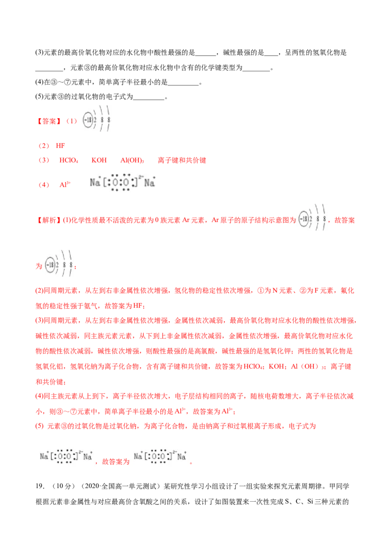 第四章章末测试-（人教版）解析版_高化_595801221724高中化学新人教版选择性必修一二三电子版教案PPT课件高中试卷_必修一册（人教版）_专项练习