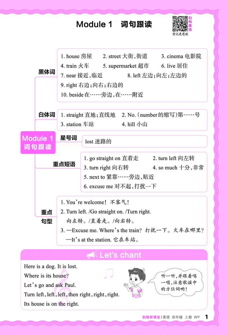 2024秋新版王朝霞《词句跟读》外研英语四上_26春四年级上下册人教版_四上英语合集人教版PEP英语四年级上册新教材（教学视频+课件+动画+音频+练习+教案）_17练习资料