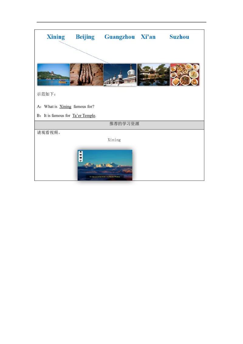 0903六年级英语(人教版)Unit+1+In+China(第二课时)-任务单_26春四年级上下册人教版_四上英语合集人教版PEP英语四年级上册新教材（教学视频+课件+动画+音频+练习+教案）_17练习资料