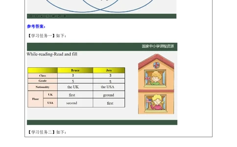 18Lesson6It'sonthefifthfloor.(3)_国家课_学习任务单_26春四年级上下册人教版_四上英语合集人教版PEP英语四年级上册新教材（教学视频+课件+动画+音频+练习+教案）_17练习资料