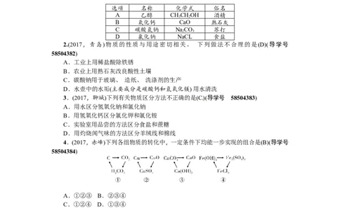 小专题四酸、碱、盐的化学性质及转化_初中化学_01.人教版初中化学_07.初中化学中考总复习_2018年（聚焦新中考）人教版