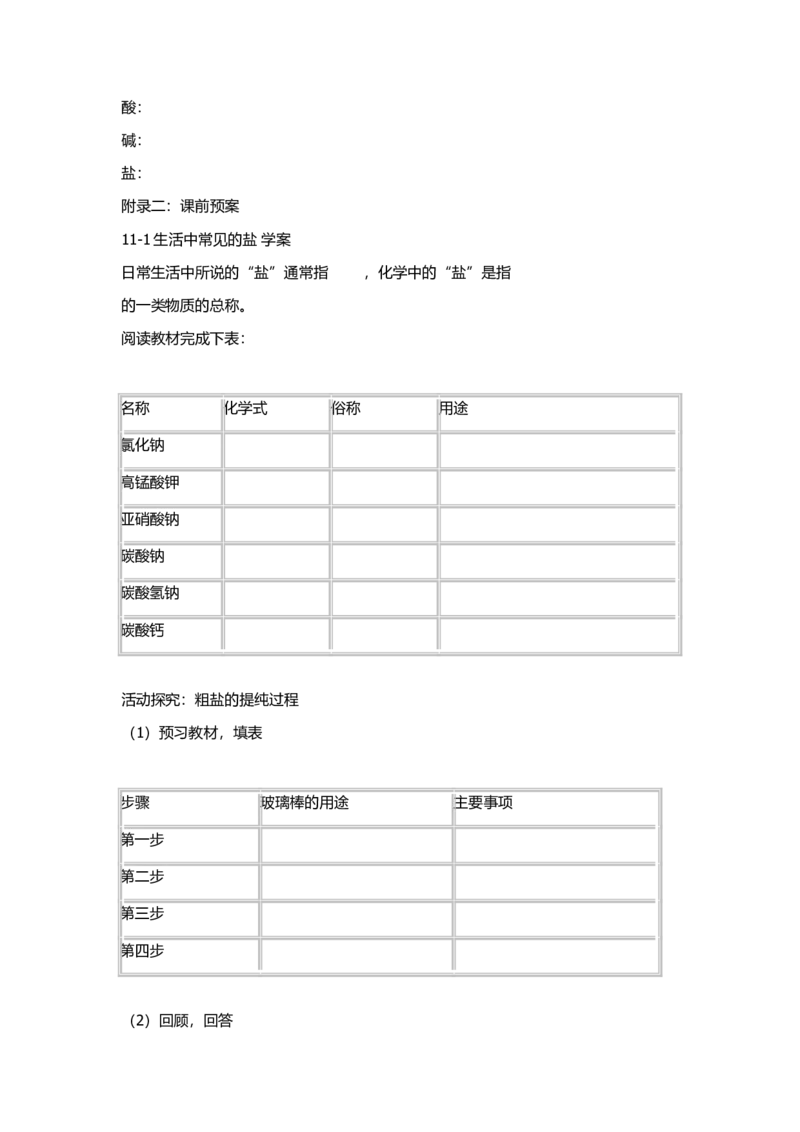 课题1-生活中常见的盐教学设计_初中化学_01.人教版初中化学_01.初中化学课件PPT--教案--试题_初中化学&mdash;课件&mdash;教案&mdash;试题-推荐_9年级下课件教案试题_9年级下教案_第11单元