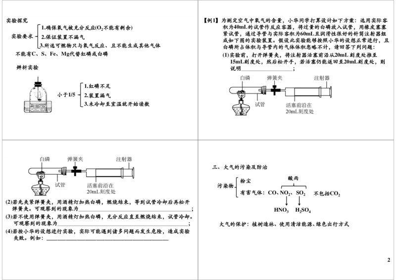 我们周围的空气-空气中氧气含量的测定重难点梳理_初中化学_01.人教版初中化学_02.初中化学教学视频_2.初中化学--教学视频--带讲义_新初三化学年卡菁英班（全国人教版）