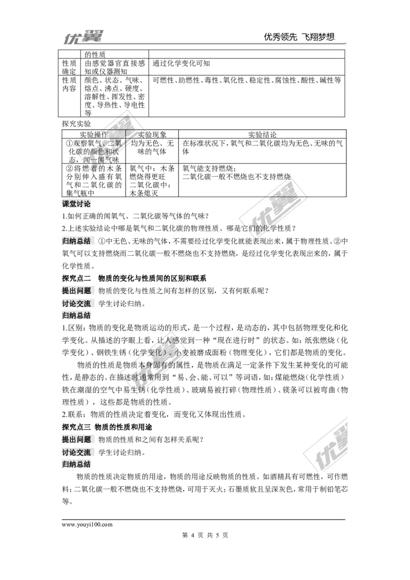 课题1物质的变化和性质_初中化学_01.人教版初中化学_01.初中化学课件PPT--教案--试题_初中化学全套(课件--教案--配套)_18年初中化学9年级上_18秋九化上(RJ)--2.精品教案