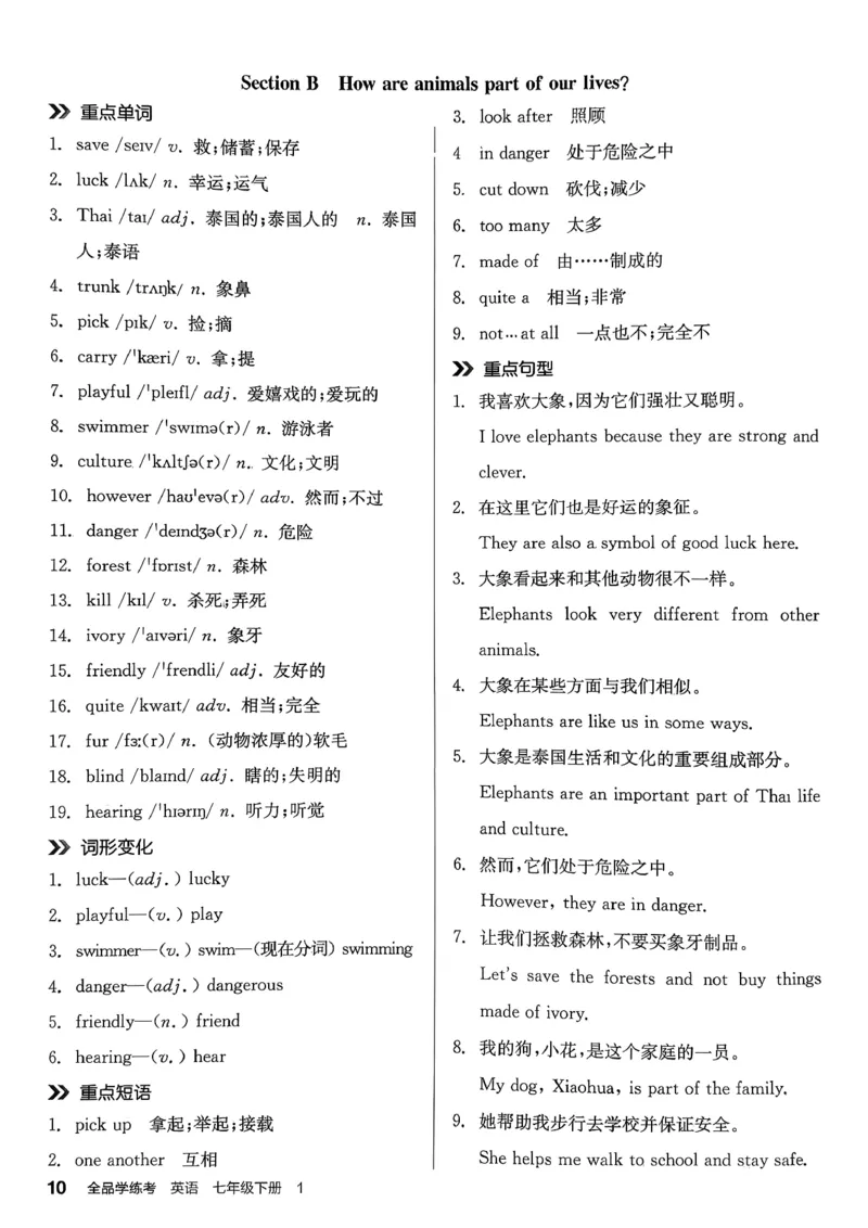 4、2026春全品学练考全国版七下--英语人教--背记本_3、2026春全品学练考全国版七下--英语RJ