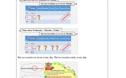 22Unit7It'sTuesday.PartC_国家课_学习任务单_26春四年级上下册人教版_四上英语合集人教版PEP英语四年级上册新教材（教学视频+课件+动画+音频+练习+教案）_17练习资料_《小学英语》