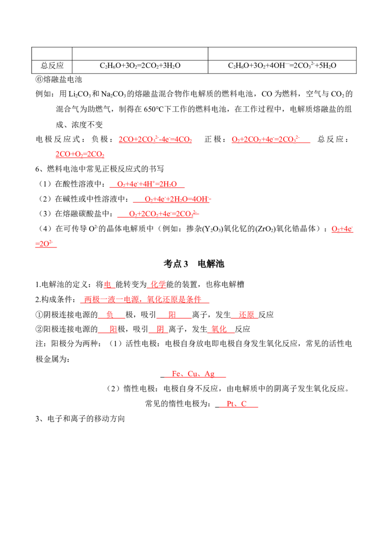 第四章化学反应与电能（知识清单）-人教版2019选择性必修1）_高化_595801221724高中化学新人教版选择性必修一二三电子版教案PPT课件高中试卷_选择性必修1册（人教版）_知识清单