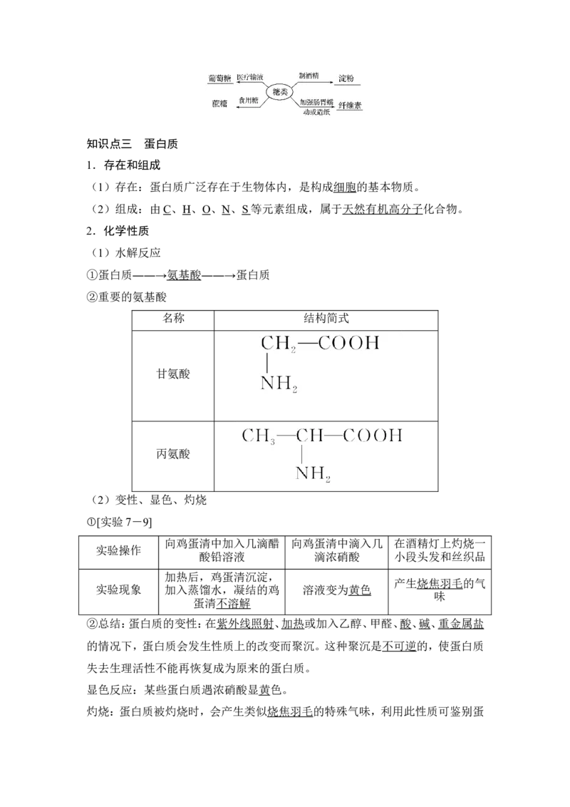 第四节基本营养物质_高化_2025春-人教版高中化学_02新版高中化学必修二_4.课件+导学案_第七章第四节　基本营养物质（导学案+课件）