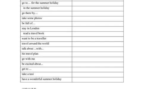 Unit7Summerholidayplans单词、词组默写清单_单词默写