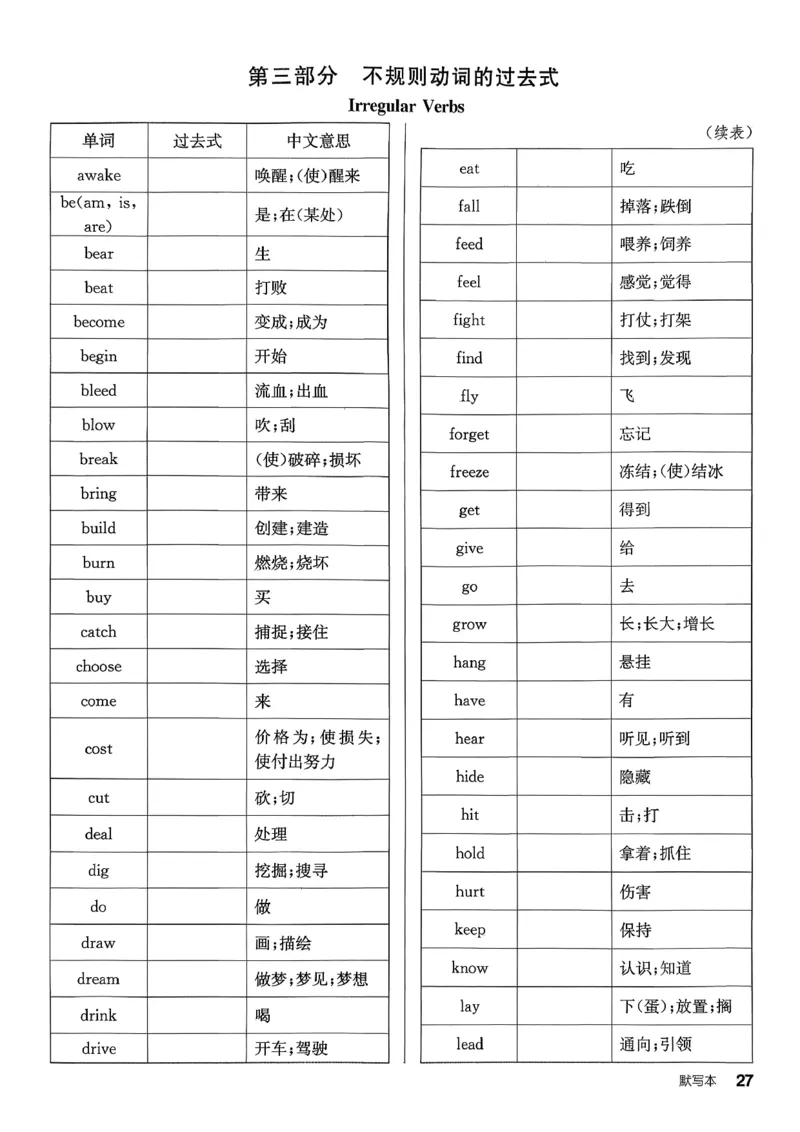 5、2026春全品学练考全国版七下--英语人教--默写本_3、2026春全品学练考全国版七下--英语RJ