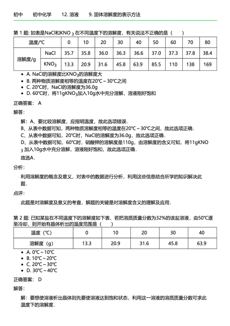 初中化学答案_初中化学_01.人教版初中化学_12.中考化学（赠送）_练习题