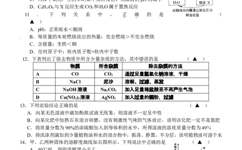 江苏省镇江市2012届九年级第二次中考模拟化学试题_初中化学_01.人教版初中化学_01.初中化学课件PPT--教案--试题_初中化学全套_化学试题