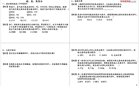 碳、氢、氧综合_初中化学_01.人教版初中化学_02.初中化学教学视频_2.初中化学--教学视频--带讲义_新初三化学年卡菁英班（全国人教版）_第30讲：碳、氢、氧综合