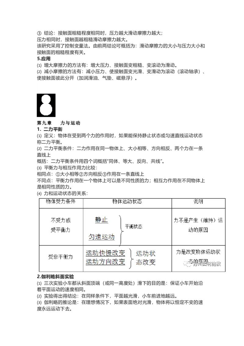 苏科版初中物理八年级下册知识点总结_24秋《初中各科知识点梳理》_初中物理《知识梳理》8-9年级上下册_苏科版初中物理8-9年级上下册知识点