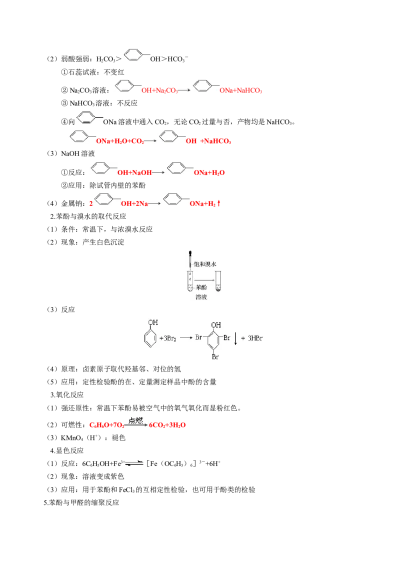 第三章烃的衍生物（单元知识清单）-（人教版2019选择性必修3）_高化_595801221724高中化学新人教版选择性必修一二三电子版教案PPT课件高中试卷_选择性必修3册（人教版）_知识清单