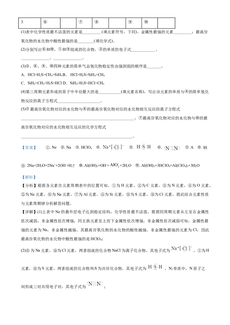 精品解析：广东省广州市协和中学2020-2021学年高一上学期期末考试化学试题（解析版）_高化_2025春-人教版高中化学_01新版高中化学必修一_4.习题试卷_期中期末真题卷
