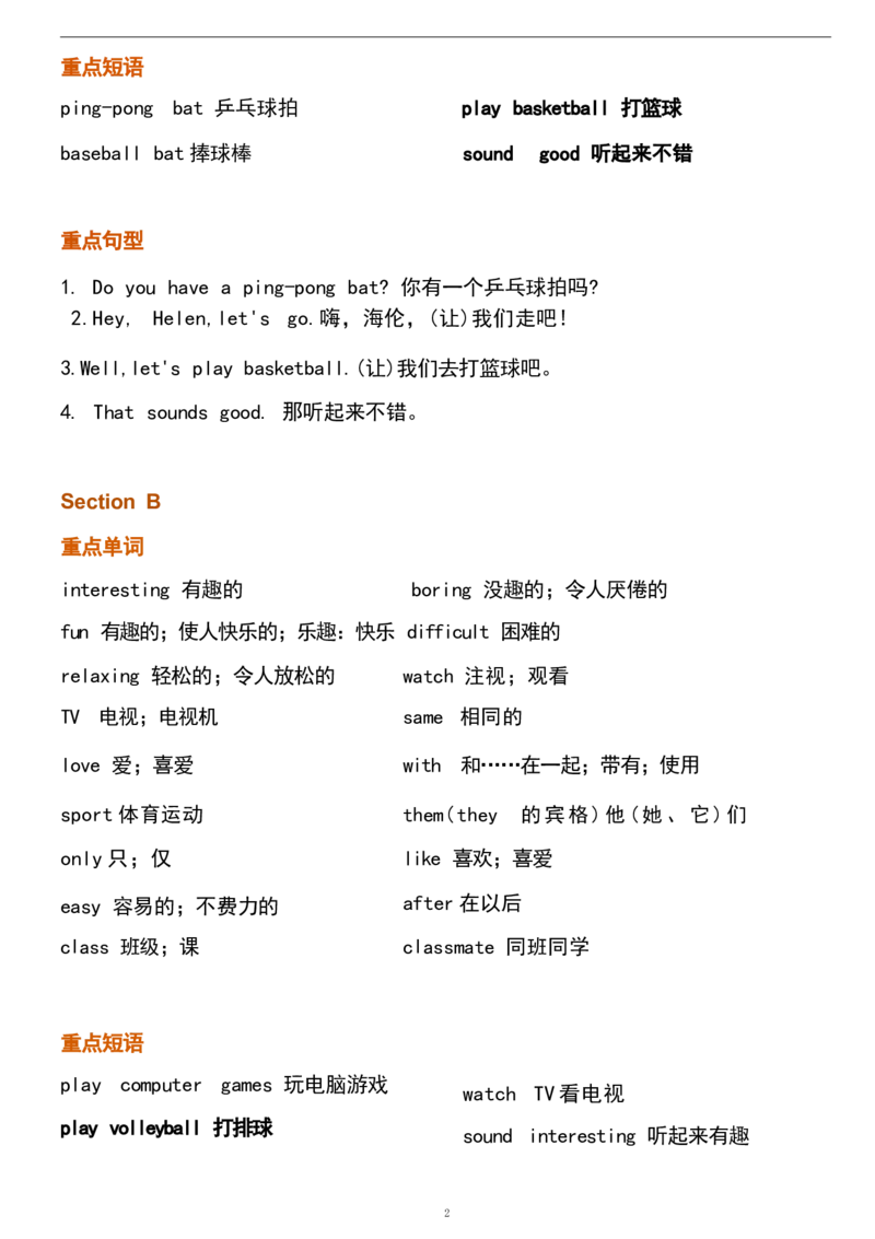 1_24秋《初中各科知识点梳理》_初中英语《知识梳理》7-9年级上下册_重点知识_人教版初中英语_上册_七上_Unit5