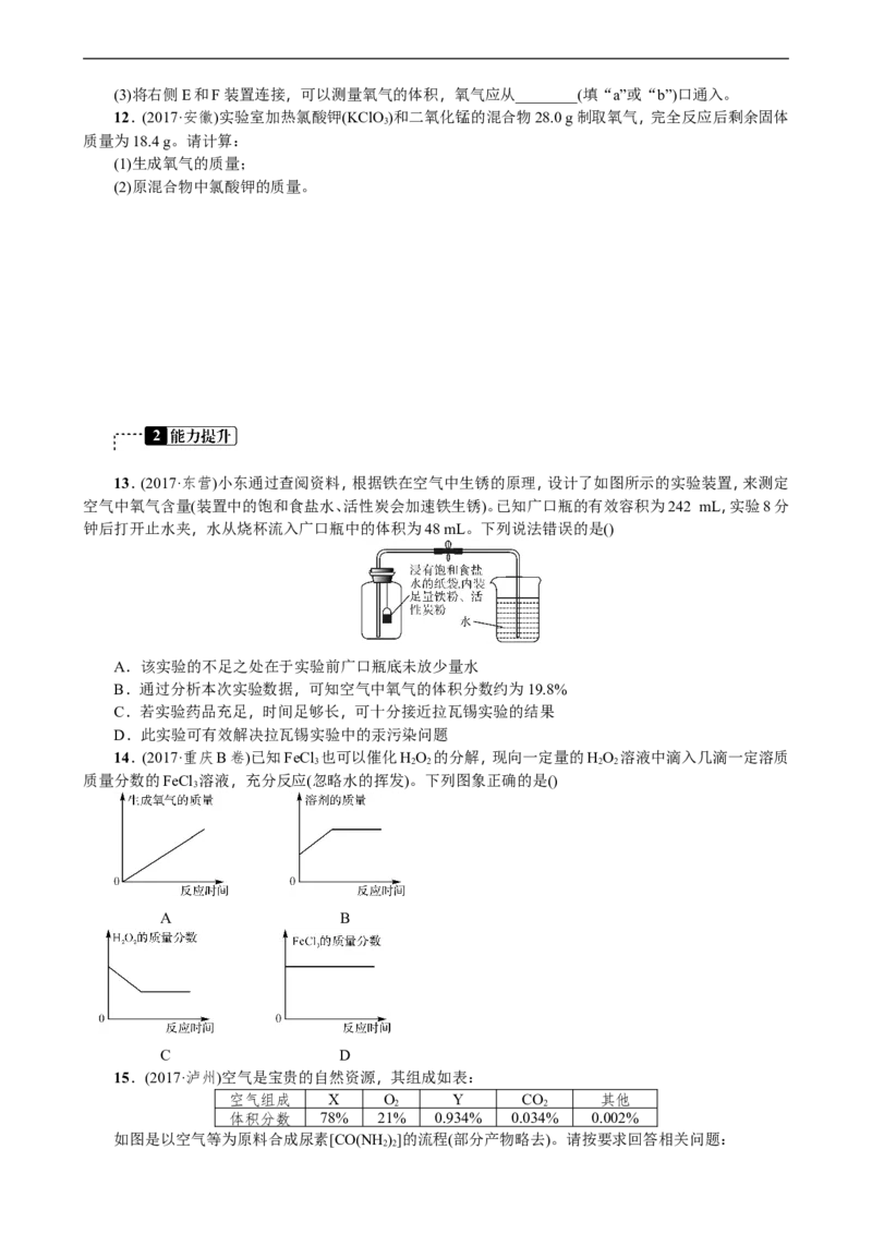 第1讲空气氧气_初中化学_01.人教版初中化学_07.初中化学中考总复习_2018年中考化学一轮复习课件+测试_2018年中考化学一轮复习课件+测试：第1讲空气氧气(共2份打包)