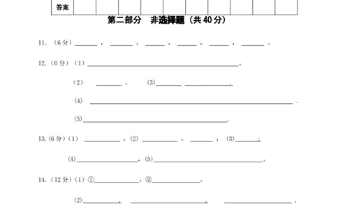 江苏省如皋市2013-2014学年九年级期中调研考试化学试题答题纸_初中化学_01.人教版初中化学_01.初中化学课件PPT--教案--试题_初中化学全套_化学试题