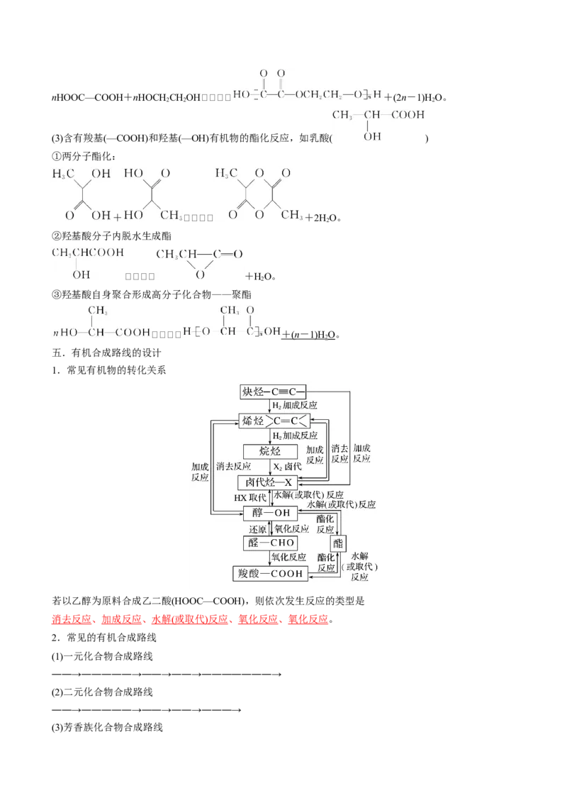 第三章烃的衍生物速记清单-（人教版2019选择性必修3）（教师版）_高化_595801221724高中化学新人教版选择性必修一二三电子版教案PPT课件高中试卷_选择性必修3册（人教版）_知识清单
