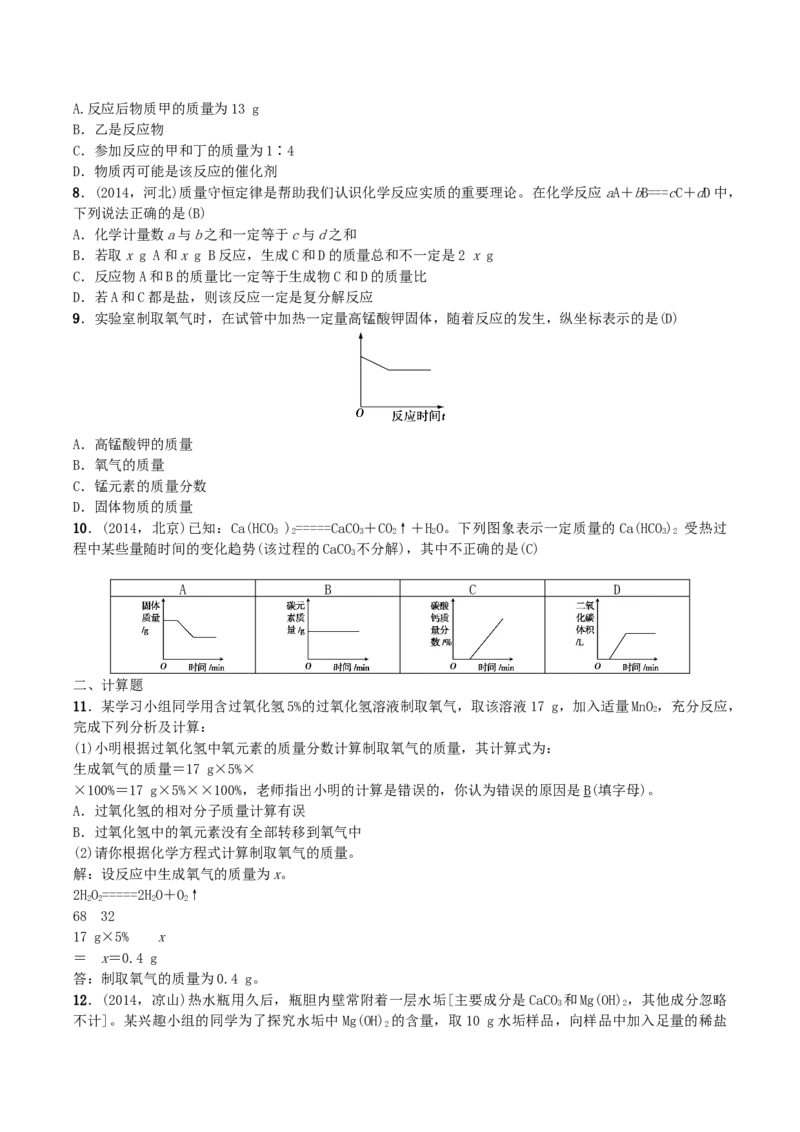 第10讲　化学方程式_初中化学_01.人教版初中化学_10.初中化学知识点_初中最全化学知识点归纳总结