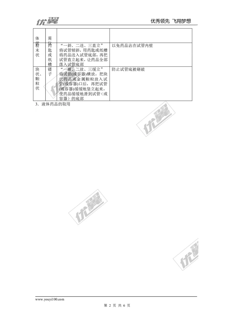 课题3走进化学实验室_初中化学_01.人教版初中化学_01.初中化学课件PPT--教案--试题_初中化学全套(课件--教案--配套)_18年初中化学9年级上_18秋九化上(RJ)--2.精品教案