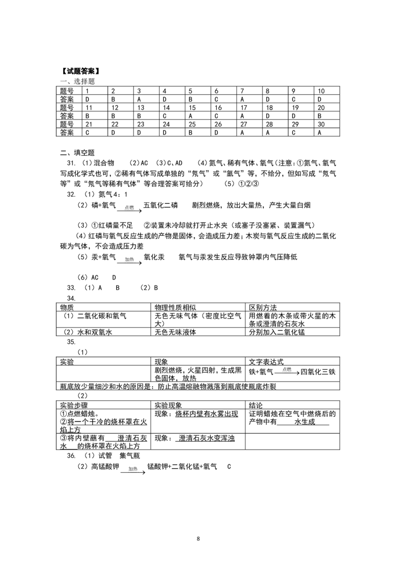 北京101中学2013届初三第一学期阶段性考试化学试卷_初中化学_01.人教版初中化学_01.初中化学课件PPT--教案--试题_初中化学全套_化学试题