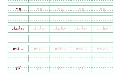 02.PEP小学英语五年级上册第二单元_26春四年级上下册人教版_四上英语合集人教版PEP英语四年级上册新教材（教学视频+课件+动画+音频+练习+教案）_17练习资料_《英语字帖》_3-6上册