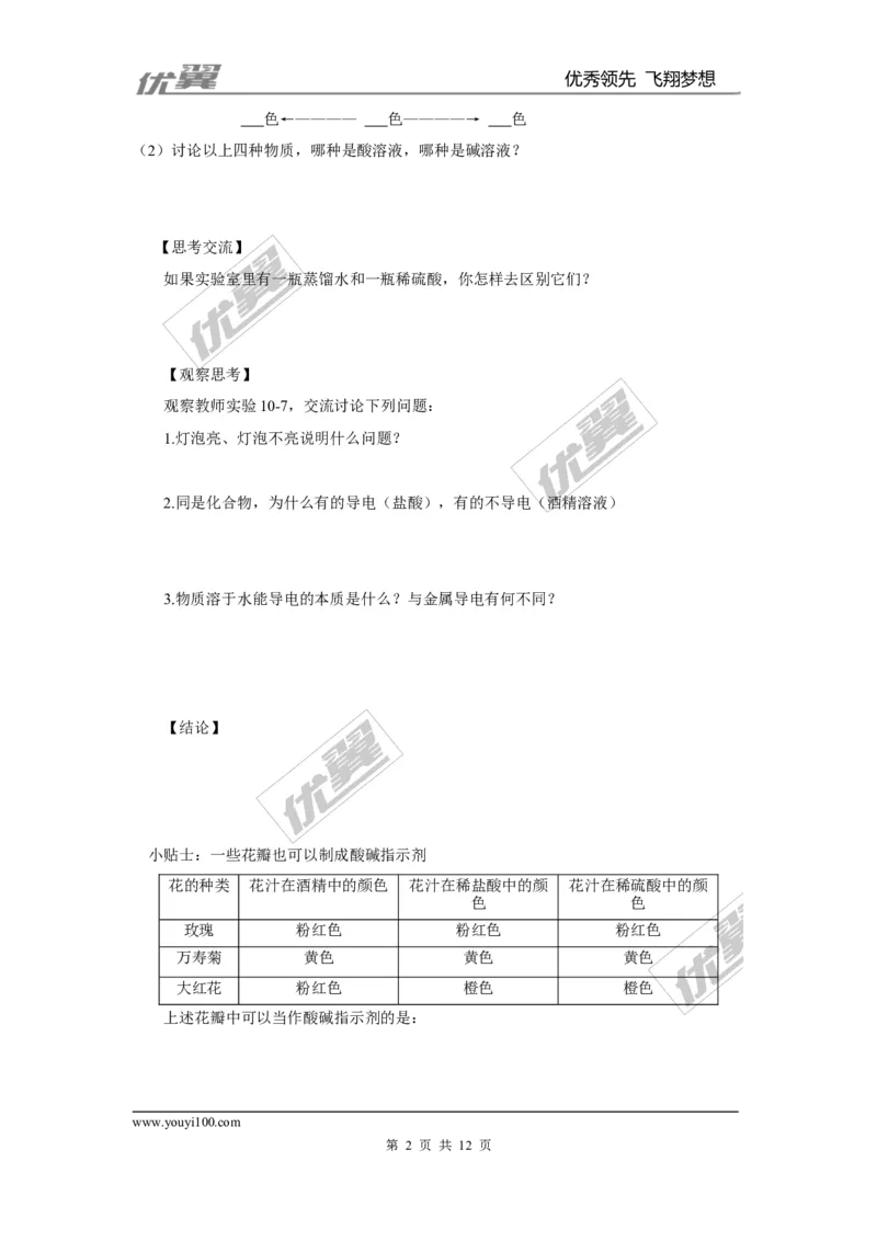 课题1常见的酸和碱_初中化学_01.人教版初中化学_01.初中化学课件PPT--教案--试题_初中化学全套(课件--教案--配套)_18年初中化学9年级下_18春九化下(RJ)--3.精品学案_3.第十单元酸和碱